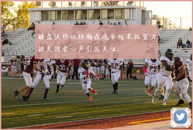 键盘侠热议杨瀚森选举结果拓蜜力挺支持者心声引发关注